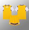 B007 Sahte İki Parça Basketbol Forması Seti, Yetişkin Erkek ve Kadın Baskılı Formalar, Her İki Tarafta Cepli 2Xs-5Xl