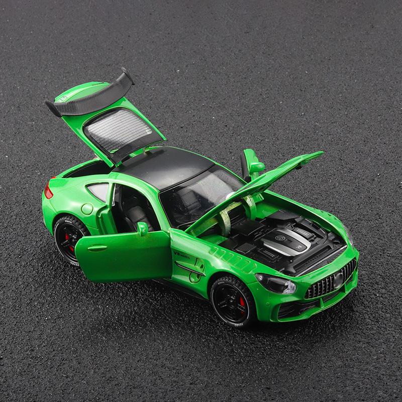 1/18 BENZ AMG cool sports car alloy model, cool sound and light, simulated interior, restore details, exquisite desktop ornaments