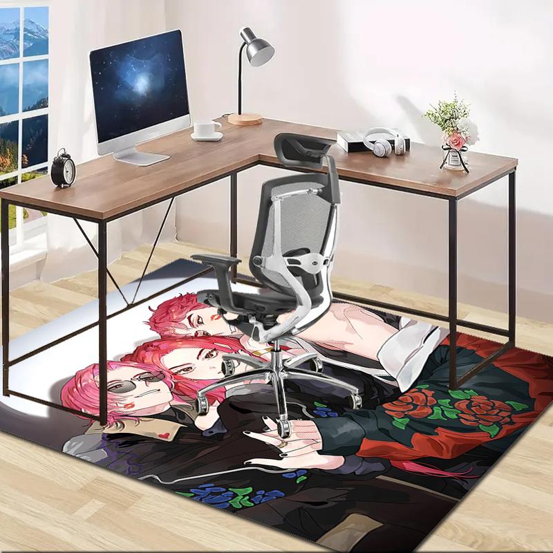 1pc KPop Demon Hunters MIRA3 Design Area Rug - Non-Slip, Soft & Cozy Floor Mat for Living Room, Bedroom, Office - Indoor/Outdoor Decorative Carpet
