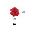 1pc Christmas Poinsettia Artificial Flower, Christmas Tree Wreaths Garland Decor, Glitter Flowers Decor for Xmas New Year Wedding Party Ornaments