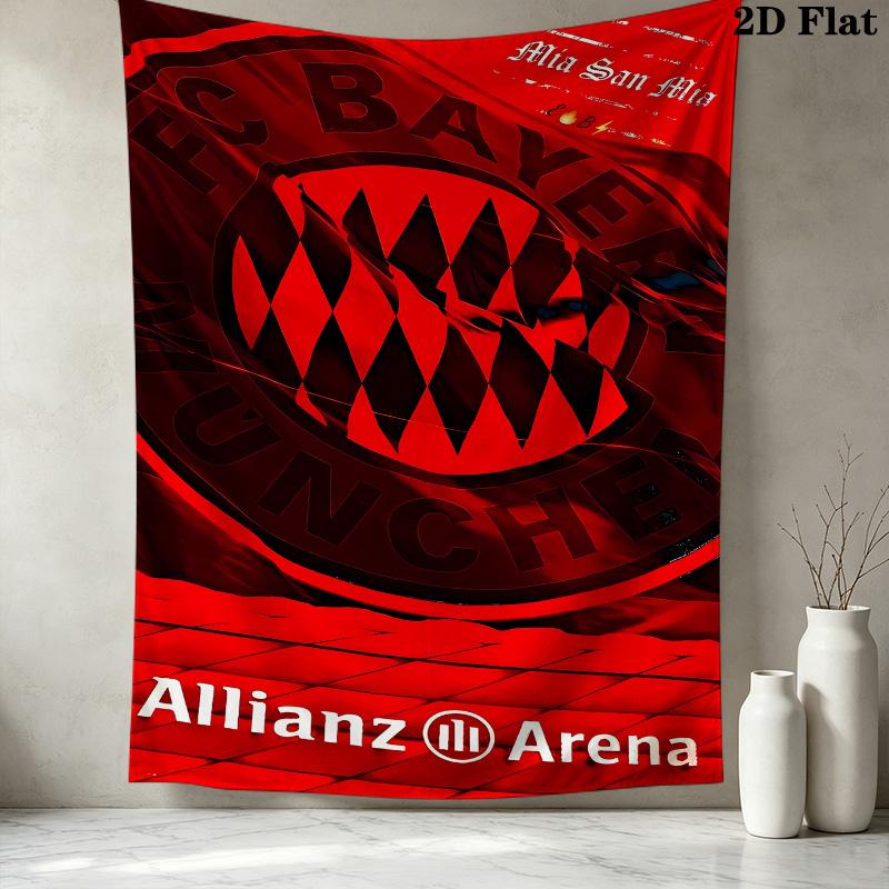 Fc Bayern Munich Wall Tapestry Aesthetic Wall Hanging Printed Fabric Blanket Decorative Tapestries For Bedroom Living Room Home Decor