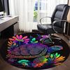 1pc Turtle Garden Office Round Area Rug, Indoor Mat Suitable ForOffice, Under Office Chairs Bedroom Living Room Home Decor, Room Deco  D096