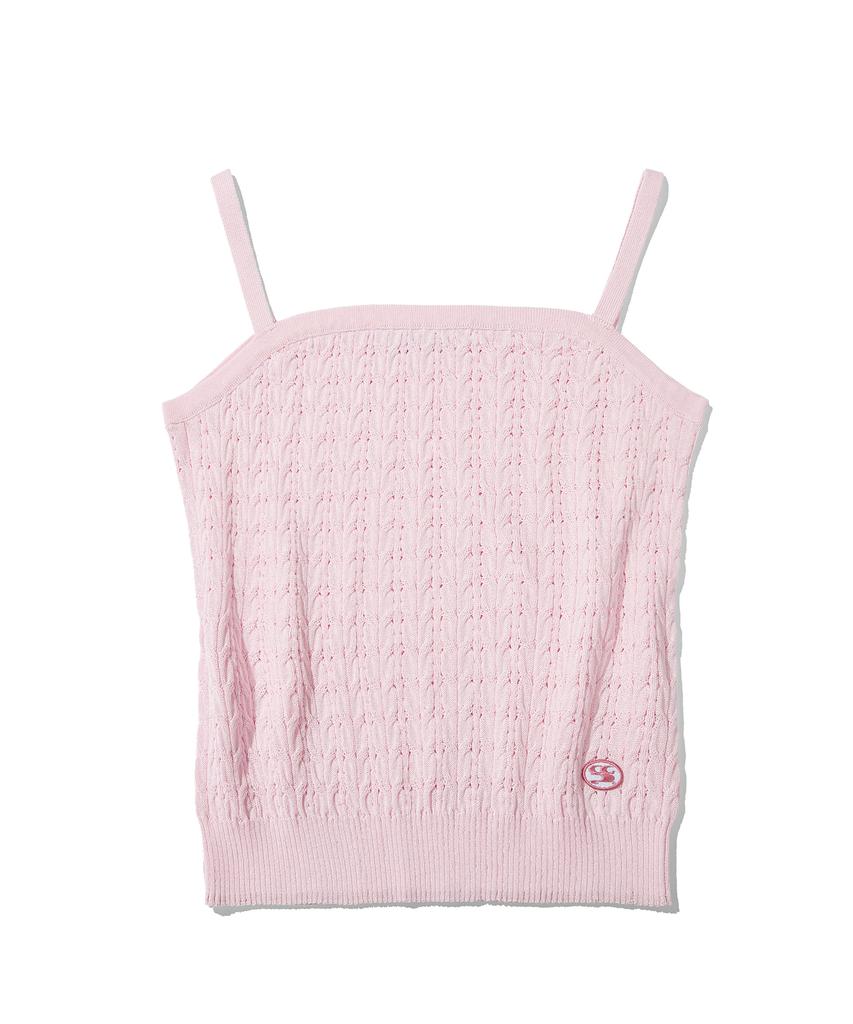 CGP (Women) Wave Logo Symbol Knit Sleeveless_Light Pink
