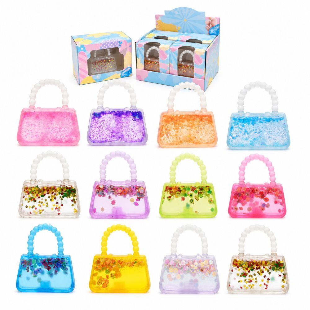 Glitter Filling Purse Fidget Toy Mini Squishy Toy Prize Box Toys  Jelly Handbag Toy
