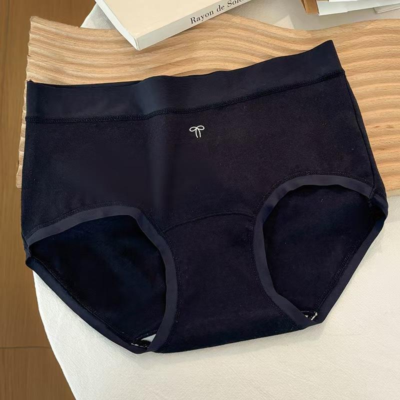 

Plus Size Women s New Spring and Summer Cotton Extended Crotch Trackless Briefs M чёрный
