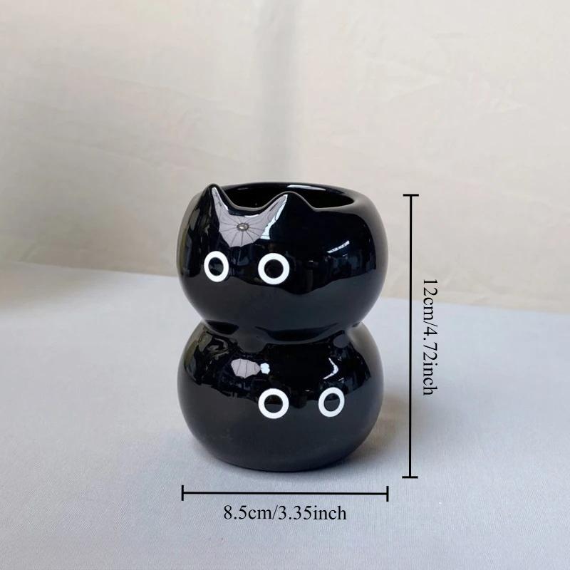 

Flower Arrangement Storage Holder Ceramic Siamese Cat Vase Living Room Bedroom Decoration Ornaments Flower Pot