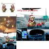 Car Interior Ornament Keyring With Cute Tiger Wearing Christmas Hat Design Acrylic Pendant For Travel And Gift