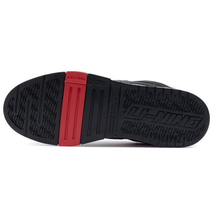 Li-Ning Wave Pro Black Multi Men Sneakers Multi-Color Red Kiwifruit-Yellow AECR043-3