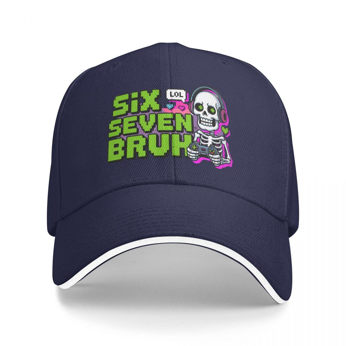 

Baseball Caps Bruh 67 Six Seven 6-7 Funny Brainrot Meme Trending Customized Unisex Casual Spring Caps One Size