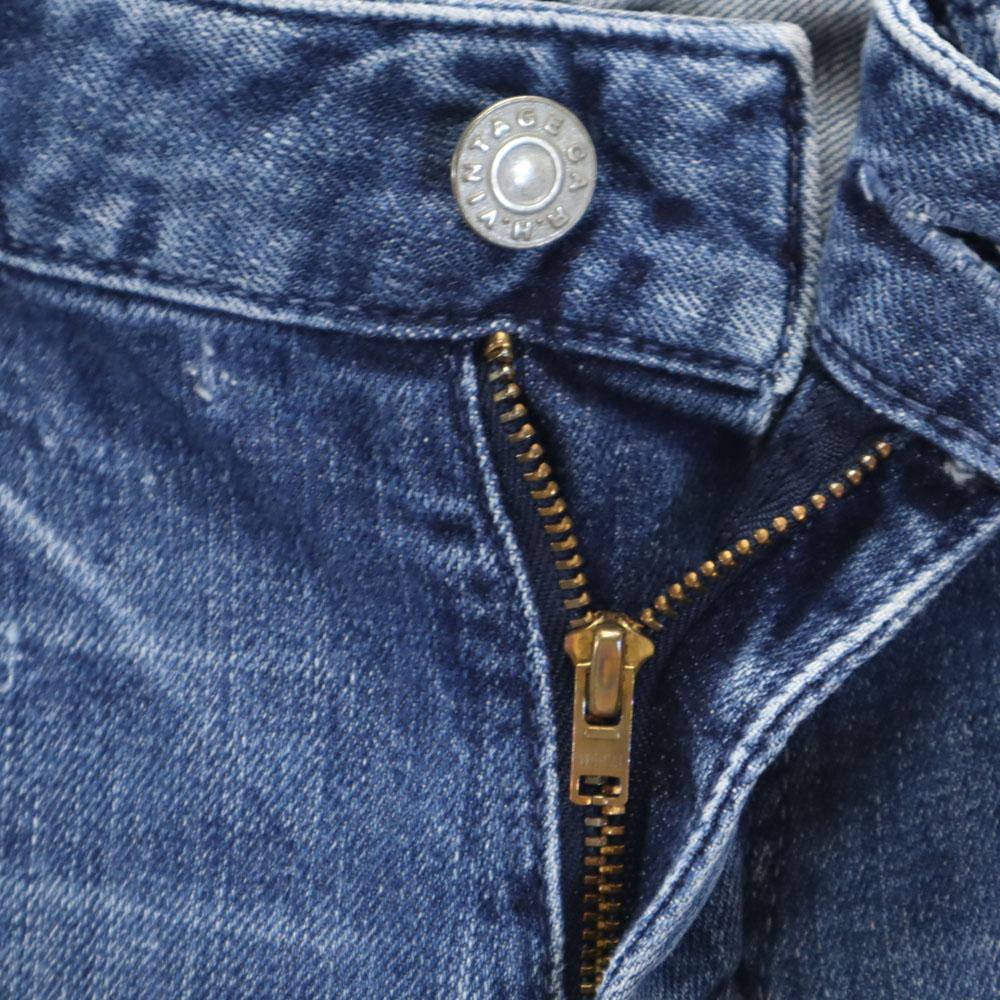 R.H Vintage Made In Japan Cut-off Processing Skinny Denim Pants W24 Jeans Women Used