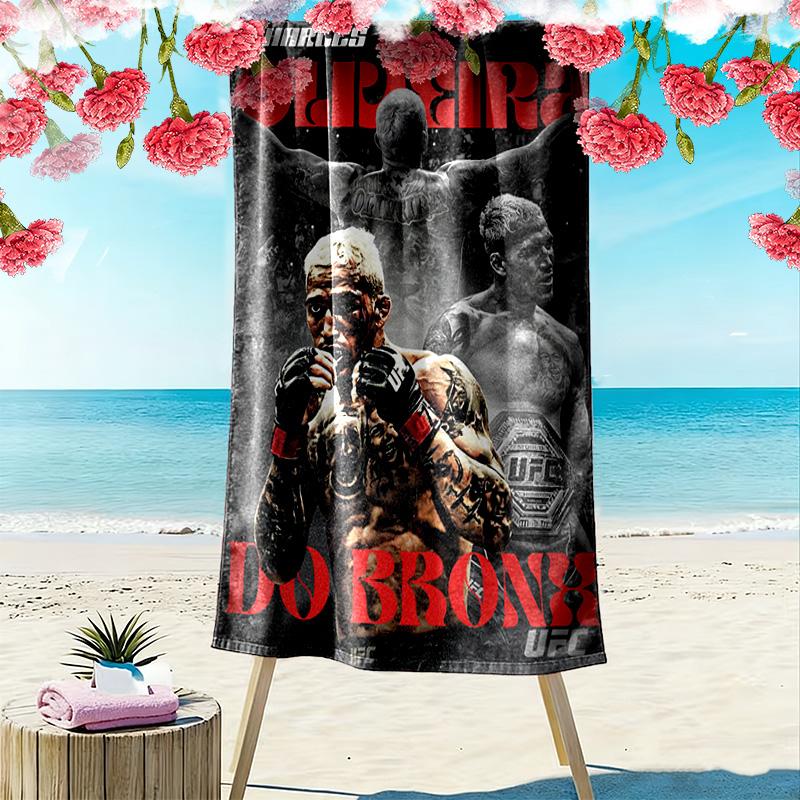 UFC Print Strandtuch, Großes Weiches Schnelltrocknendes Handtuch für Strand Camping Schwimmen