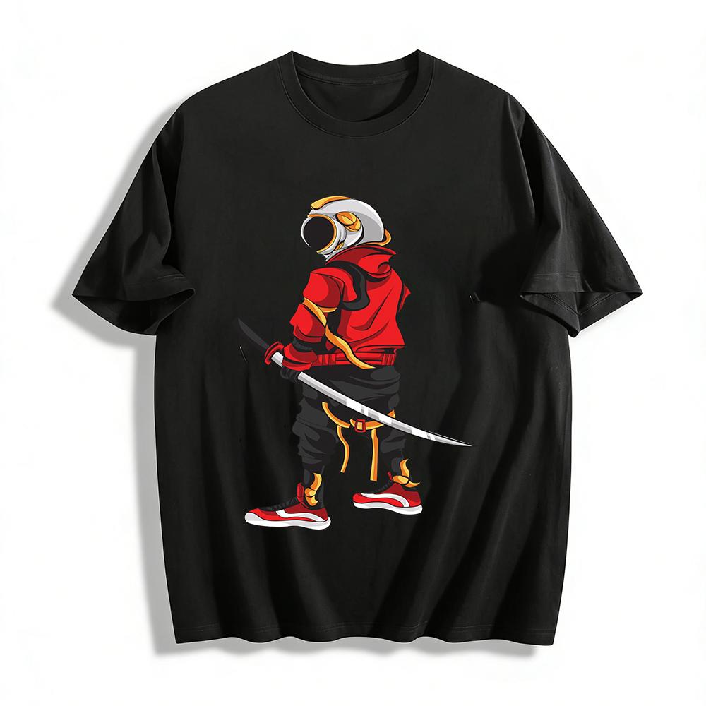 

Cyber Space Warrior Graphic Casual Hoodie Streetwear Pure cotton T-shirt XXS