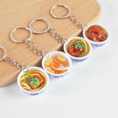 10 Styles Simulation Bowl Food Bowl  Shape Key Chain Pendant Children Play Toys  Play House Food
