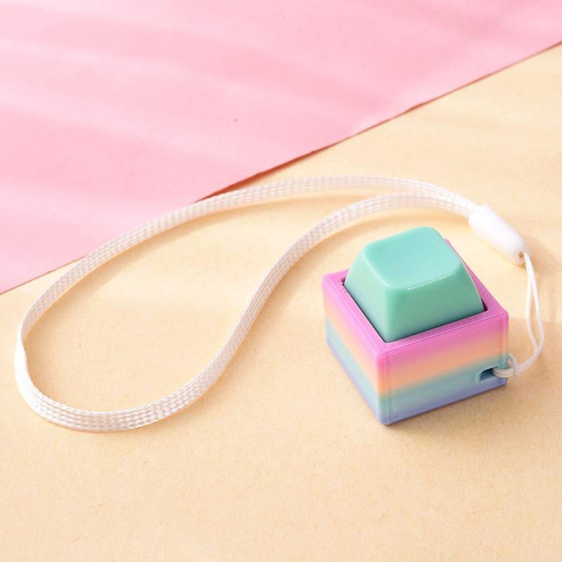 Portable Pocket Stress Relieving Toy with Button Lanyard Anxiety Alleviation for Daily Commute Travel Gifts