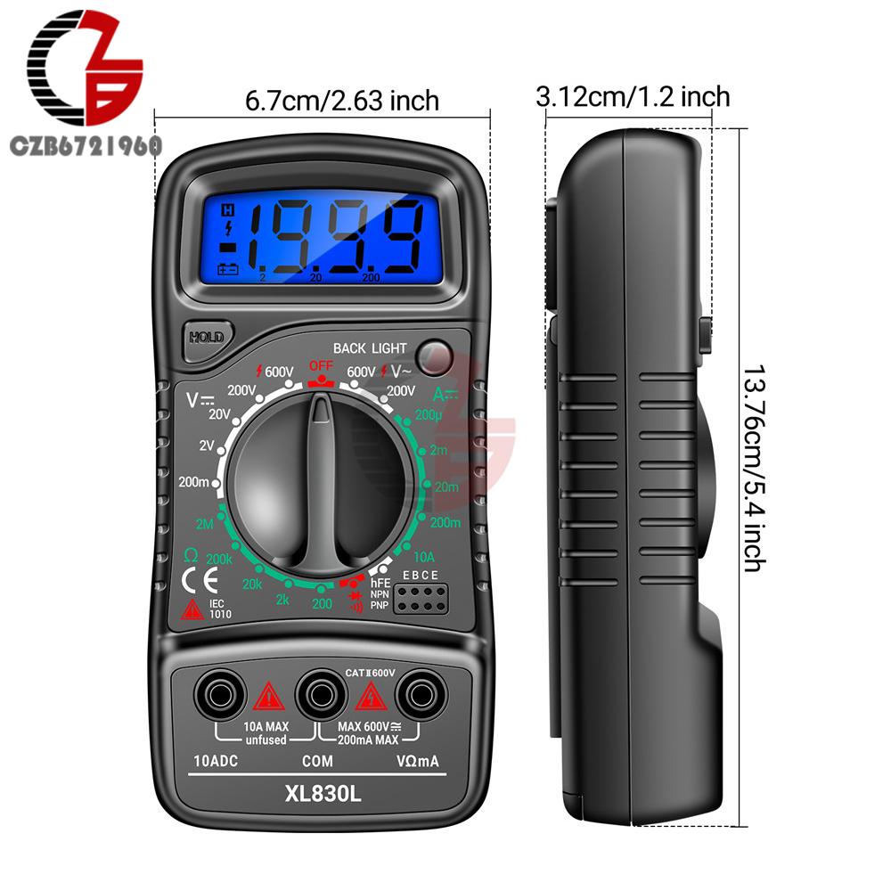 XL830L Digital Multimeter Esr Meter Testers Voltage Current Meter Automotive Electrical Transistor Peak Tester Capacitance Meter