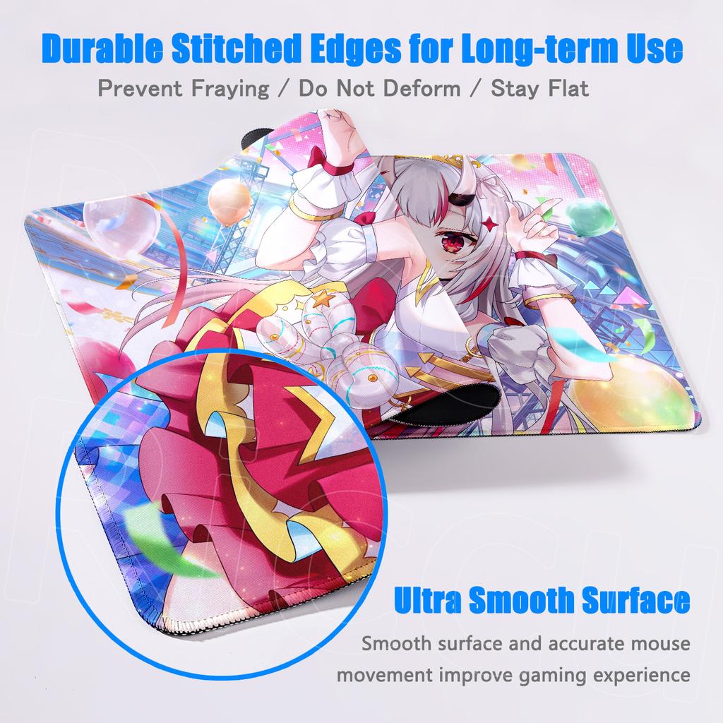 Anime Non-slip Rubber Mouse Pads Large Gamer Desktop Cabinet Carpets Hololive Nakiri Ayame Mauspad Office XXL Gaming Accessories