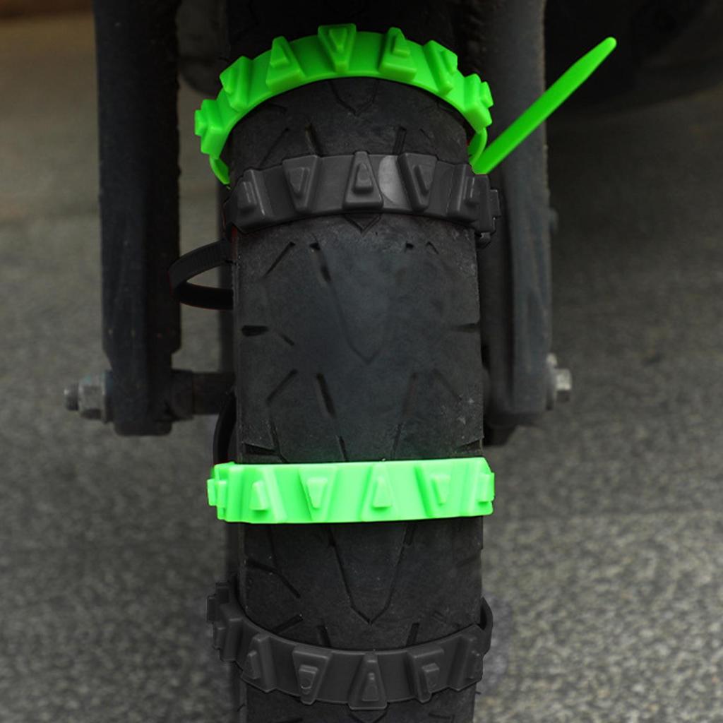 10 Stück Motorrad Schneeketten Rutschfeste Moto Reifenkabel Riemen Motorradreifenketten Wiederverwendbare Winterreifenbänder Sicherheitskette