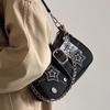 2025 Millennium Spicy Girl Star Denim Patchwork Chain Crossbody Bag