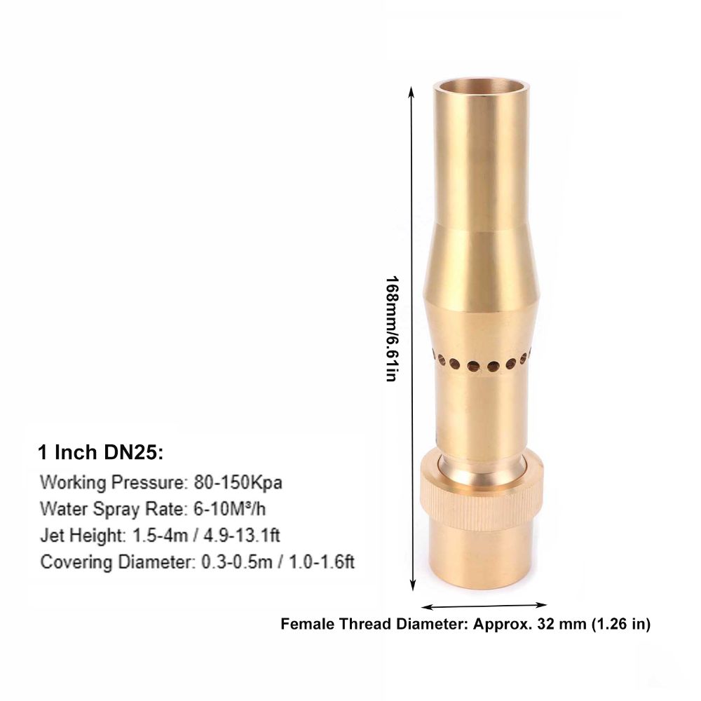 1/2 Inch DN15 Landscape Nozzle 1 Inch DN25 Bubbling Spray Head  Garden Pond Decoration