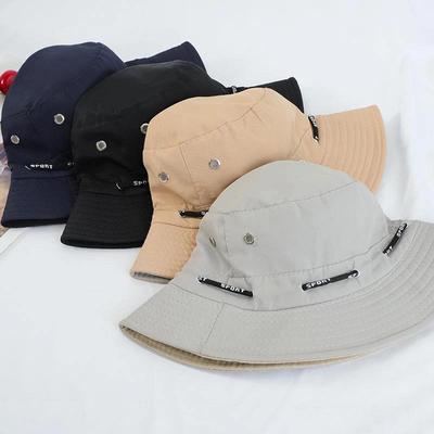 Stringed Bucket Hat Panama Breathable Sun Protection Fisherman Hat For Men Women Girls Summer Travel Sports Hiking Beach Bob Hat