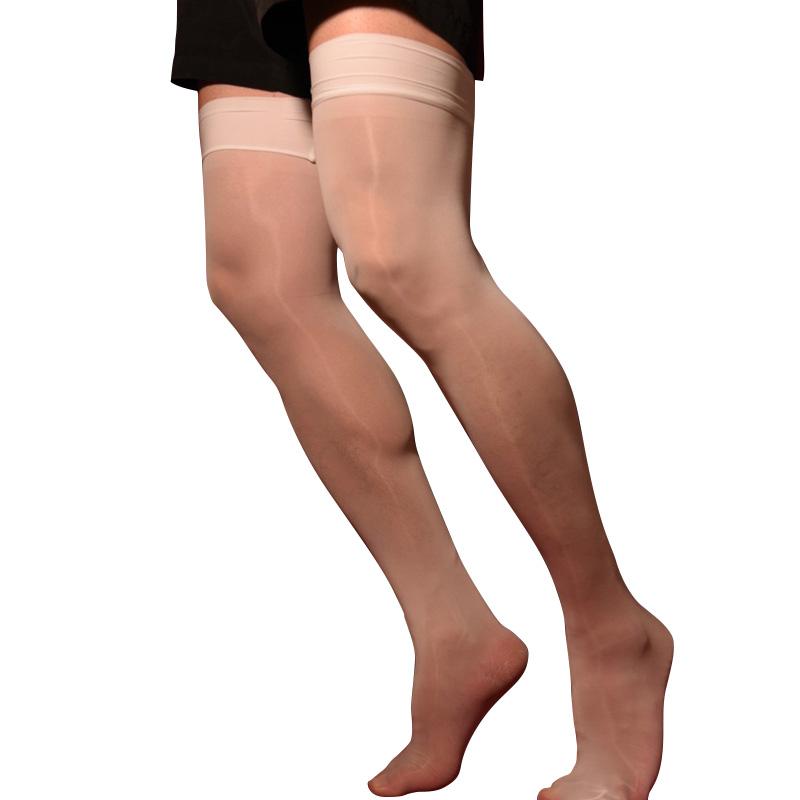 1 Çift Şeffaf Parlak Nefes Alabilir İz Bırakmayan Erkek Şeffaf Ultra İnce Yağ Parlak Çorap Tayt
