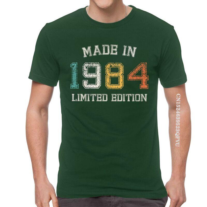 Born In 1984 Tshirts Men Men Streetwear T Shirts Made In 1984 Birth Year EMO Men  Tshirt Cotton Oversized Tee Tops Clothes