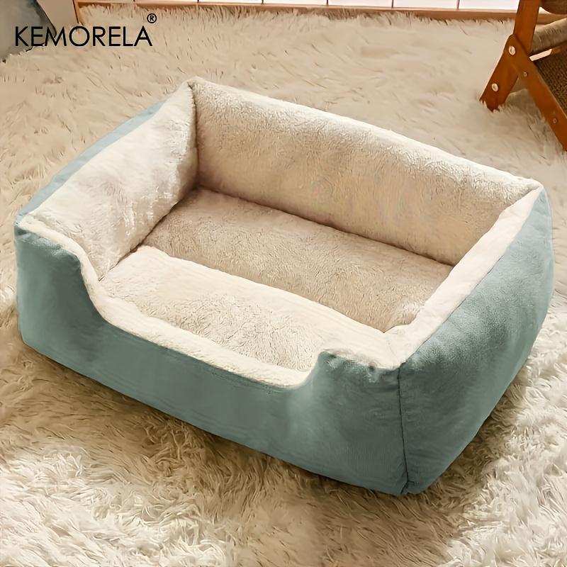 KEMOREL 1PC Cozy Plush Pet Bed For All Seasons Pet Lounger with Elastic, for Extra Small to Medium Breeds Multiple Sizes & Color