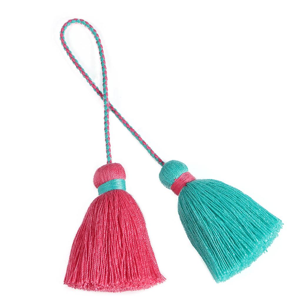 1Pc Polyester Silk Tassel Colored Bohemian Style Fringe Trim Tassels DIY Earring Bag Curtains Wedding Jewelry Hanging Decoration