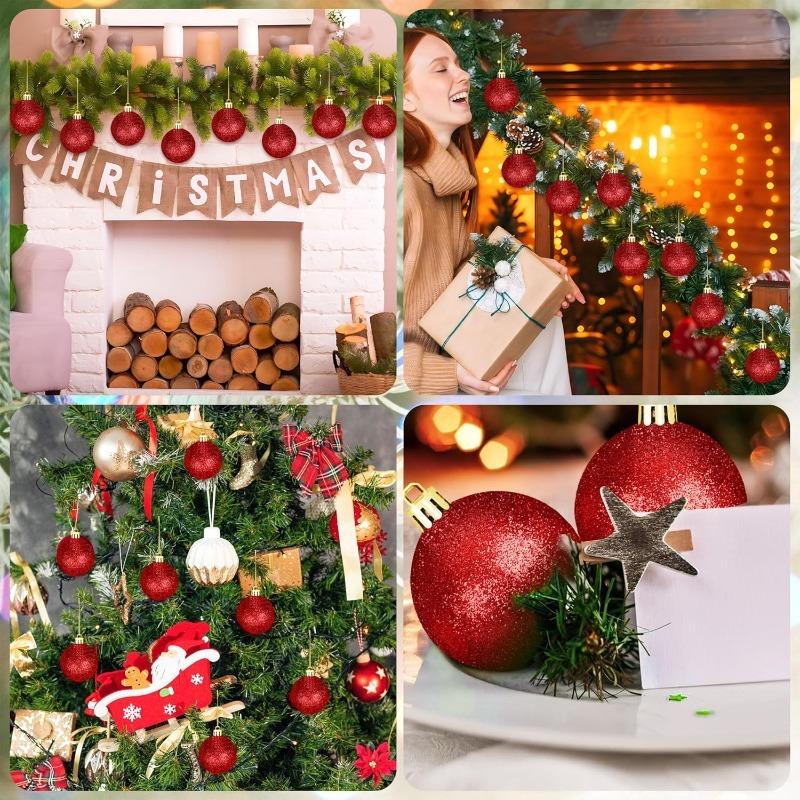 16Pcs/Bag 6CM Christmas Balls Decoration Christmas Tree Hanging Ornaments for Party Decor New Year Navidad Gift 2026 Accessories