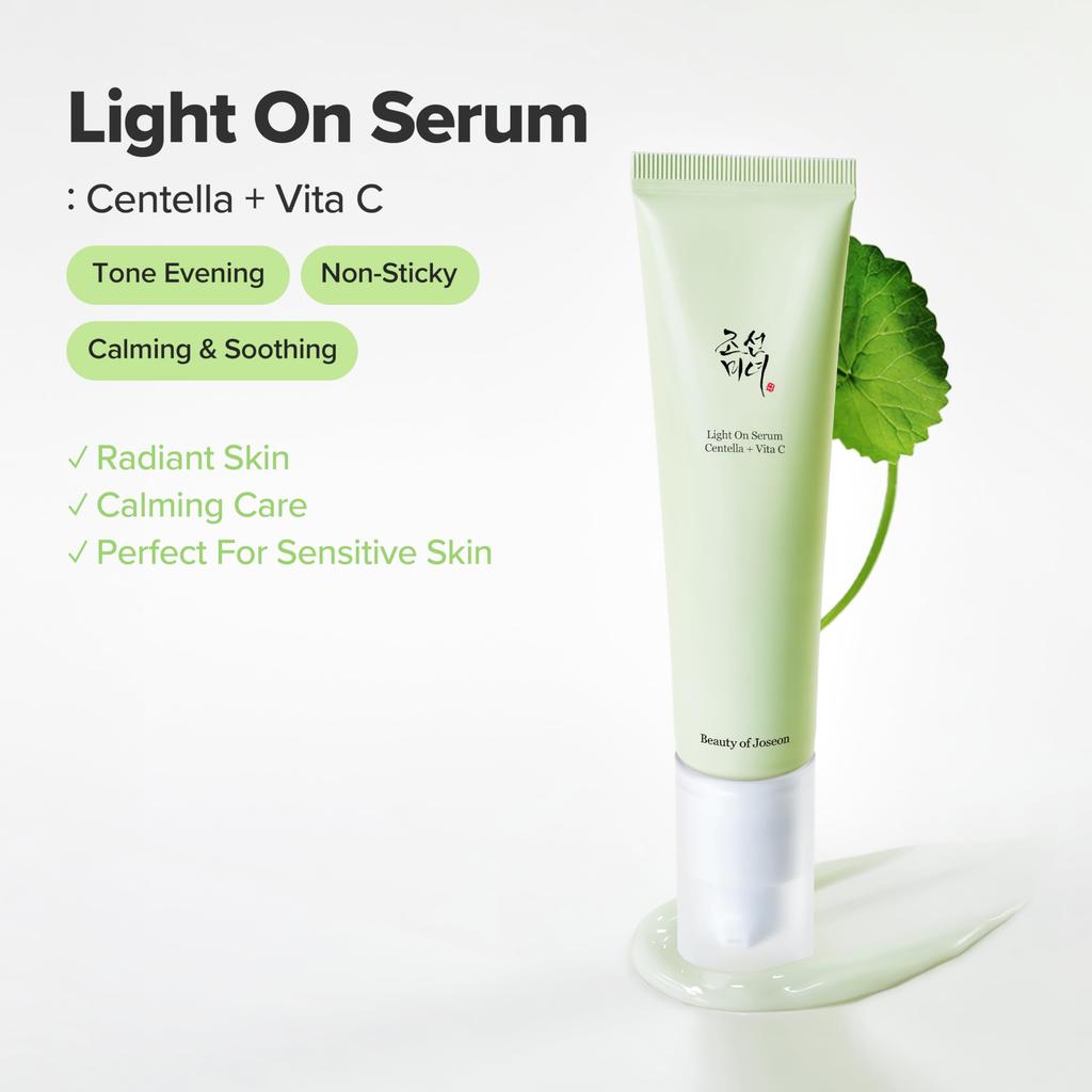 [Beauty of Joseon] Siero Light On Vitamina C + Centella (30ml) | Siero Correttore Macchie Scure e Linee Sottili, Idratante, Skincare Coreana per