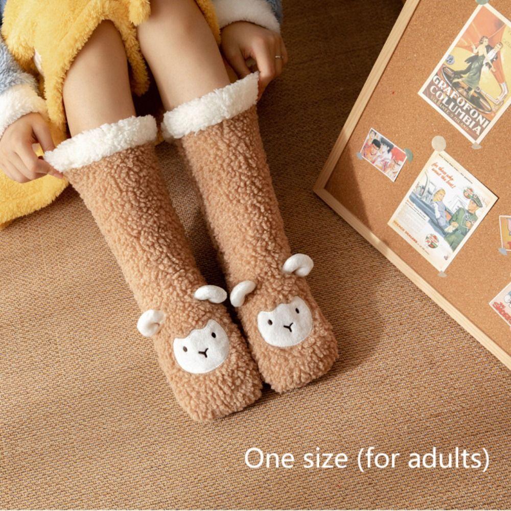 Winter Cartoon Floor Socks Non-slip Cotton Socks Cute Sock Slippers Men