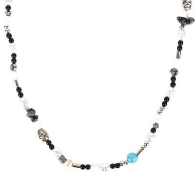 Square Necklace Gemstone Necklace Couple Fashion Accessories Bead Necklace SIDA147