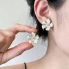 French Small Fresh Super Fairy Dripping Oil Purple Flower Earrings Gentle Light Luxury Fashion High-end Trendy Ear Jewelry