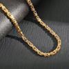 Men' Gold Chain Royal Byzantine Chain GOLD PLATED + FREE