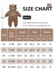AIEOE Newborn Baby Long Sleeve Down Baby Bear Front Easy Baby Baby Shower Size 90 Jumpsuit, Romper, Hooded, Autumn/Winter, Coverall, Warm,