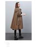 Women's 2024 Mid-Length Hooded Trench Coat for Spring & Autumn - Elegant Casual Style for Middle-Aged & Elderly