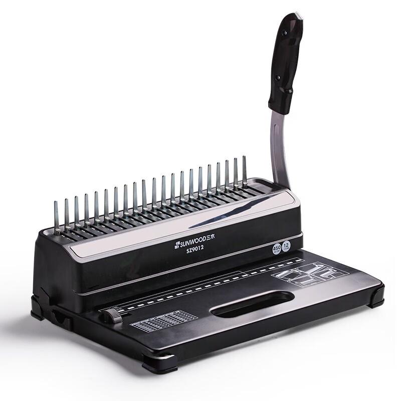 SUNWOOD SZ9012 Manual Comb Binding Machine CN plug (adapter included)