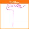 Bride Letter Straw Set With Creative Pet Material For Party Decor And Drinkware