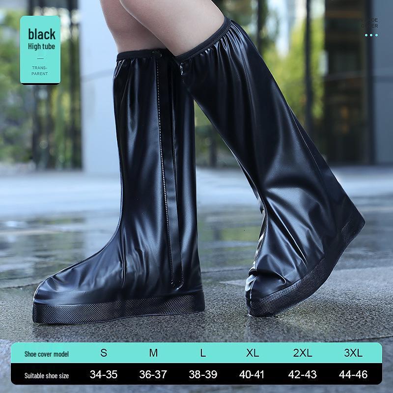 Waterdichte Antislip Siliconen Regen Schoenenhoezen voor Mannen & Vrouwen - Hoge Schacht, Slijtvast, Sneeuw- en Regenbestendig.