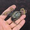 Copper Seraphinite Pendant Copper Wire Wrapped Pendant Dainty Gemstone Jewelry Handmade Bird Pendant Gift For Her Seraphinite Copper Jewelry