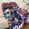P-Pulisic USA Soccer Blanket, USMNT Player #10 Fleece Throw, US Soccer Fan Gift