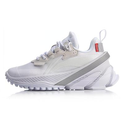 Li Ning Cushioning Slip Resistant Lightweight Low Top Running Shoes Women's White ARHQ066-2