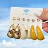 iF ME Fashion Pearl Earring Set Women Luxury Butterfly Love Heart Gold Stud Earrings Resin Hoop Earrings Jewelry Accessories