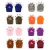Guantes de Pata de Gato de Felpa Peluda Para Adultos Adolescentes Festival Evento Disfraz Halloween Fiesta Accesorios de Disfraz Guantes Fursuit