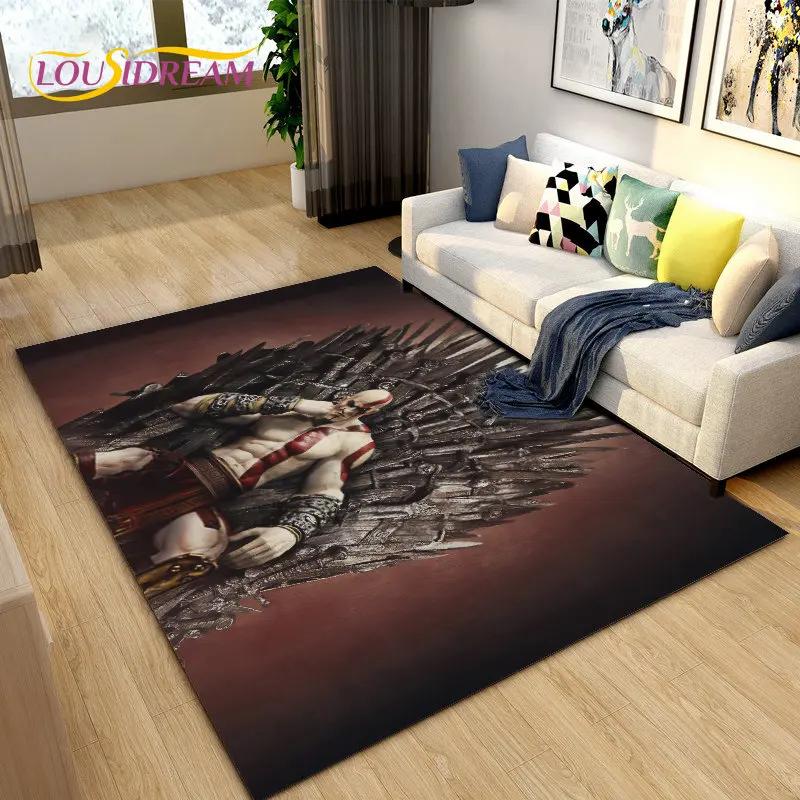 God of War Game Gamer Area Rug Large,Carpet Rug for Living Room Bedroom Sofa Doormat Decoration,Kids Play Non-slip Floor Mat