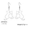 Cazador Hugging Cats Kittens Earrings for Women Stainless Steel Cute Dog Dangle Earrings 2026 Trend Jewelry Birthday Gift