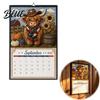 Therapeutic DIY Crafting Highland Cow Farmhouse Calendar Kit for 12 Months Handmade Wall Paper And Cloth Craft Set Rustic Home Office Decor Monthly