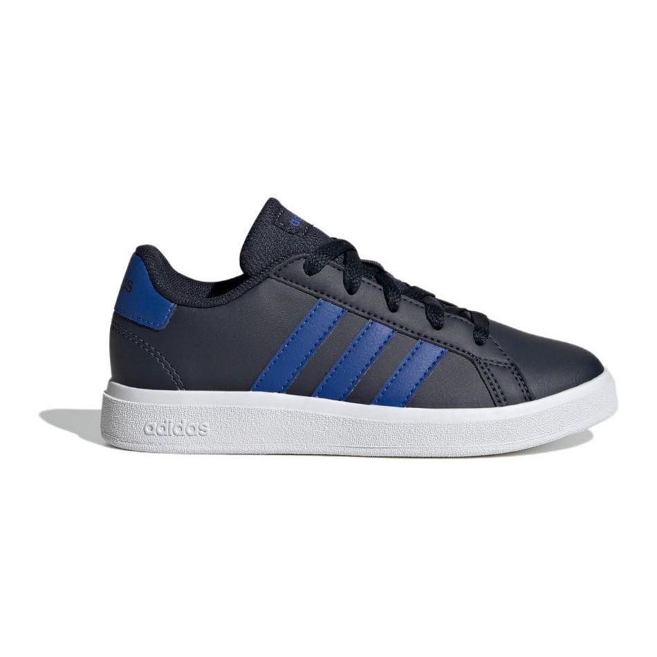 Adidas Grand Court Lace-Up J Legend Ink Royal Blue Kids Sneakers Cloud-White IG4827