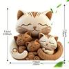 Wooden Cats/Dog Figurines 2D Flat Dog/Cats Statues Collectibles Gift Modern Home Decors Animal Sculptures Home Decors