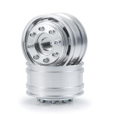 TRZX 1/14 Tamiya Tractor Trailer RC Car Aluminum Front Wheel Hub Rim Upgrade Parts (2 Pieces)